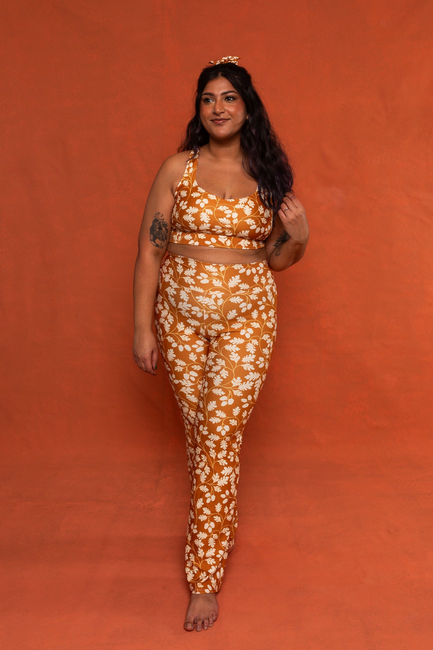 Autumn Leaf Recycled Flare Leggings