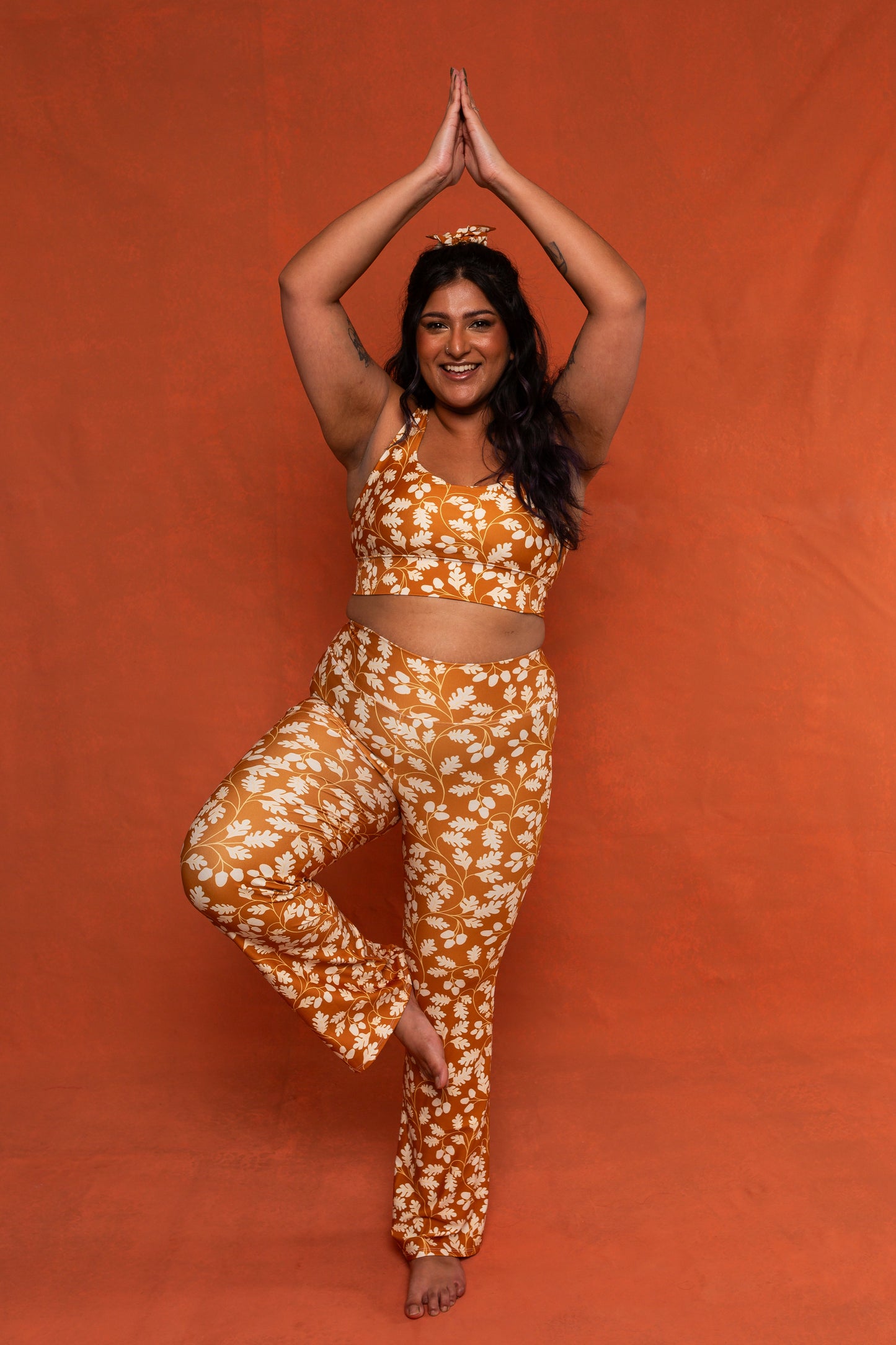 Autumn Leaf Recycled Flare Leggings