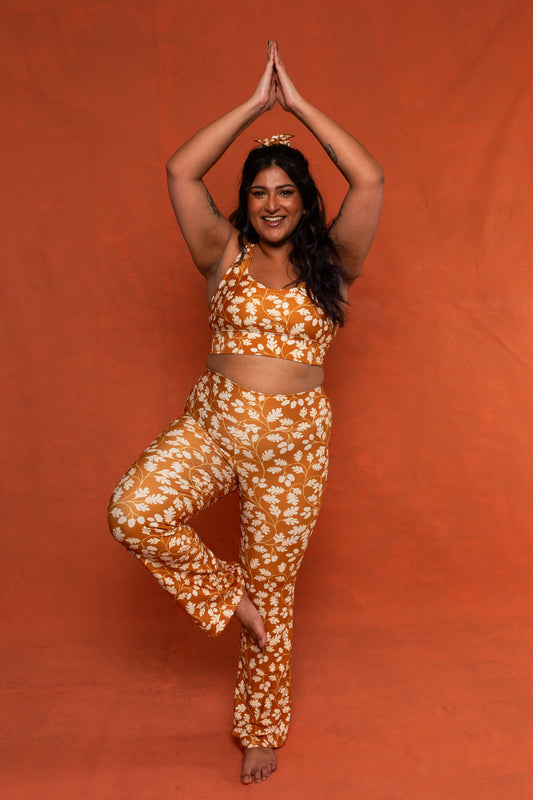 Autumn Leaf Recycled Flare Leggings