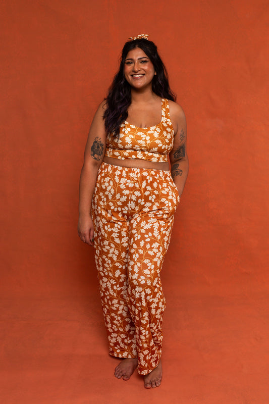 Autumn Leaf Wide Leg Trousers