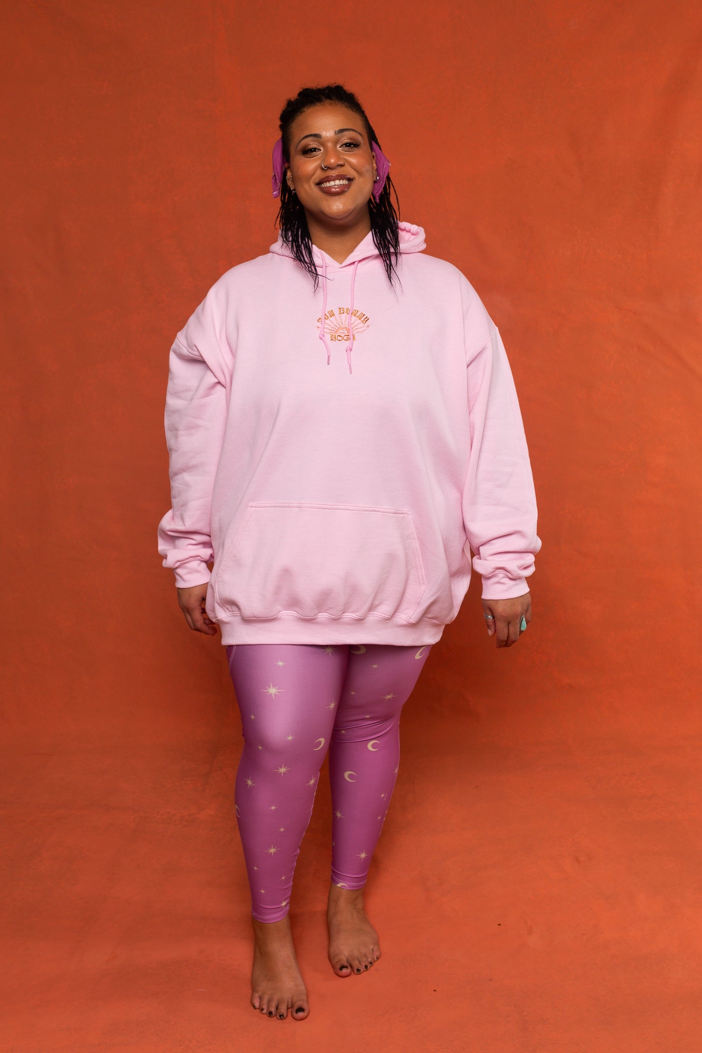 Celestial Print Crossover Recycled Leggings