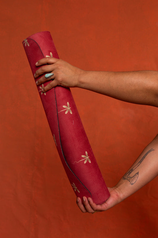 Dragonfly Print Yoga Mat