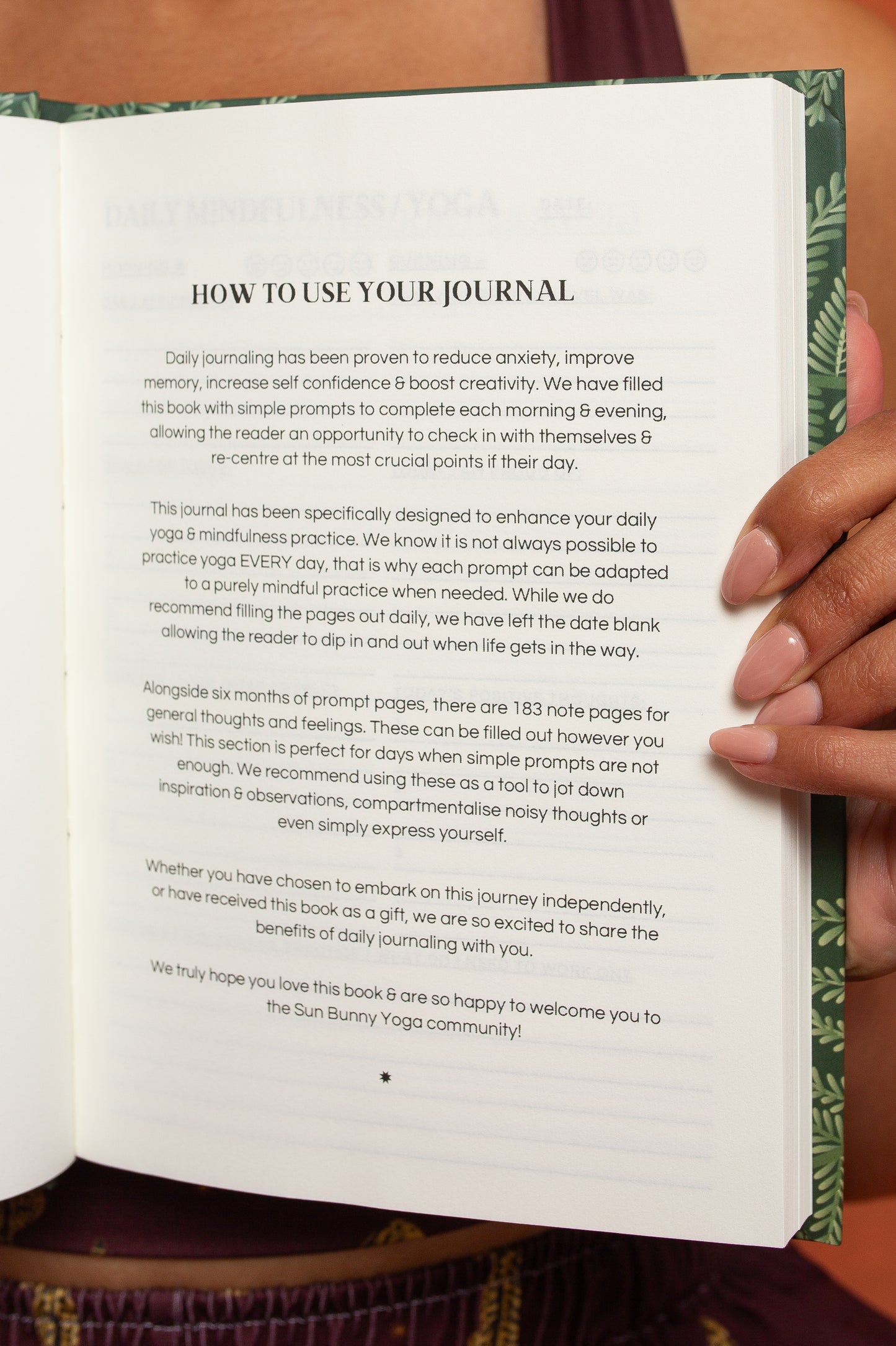 Beach Print Yoga / Mindfulness Journal
