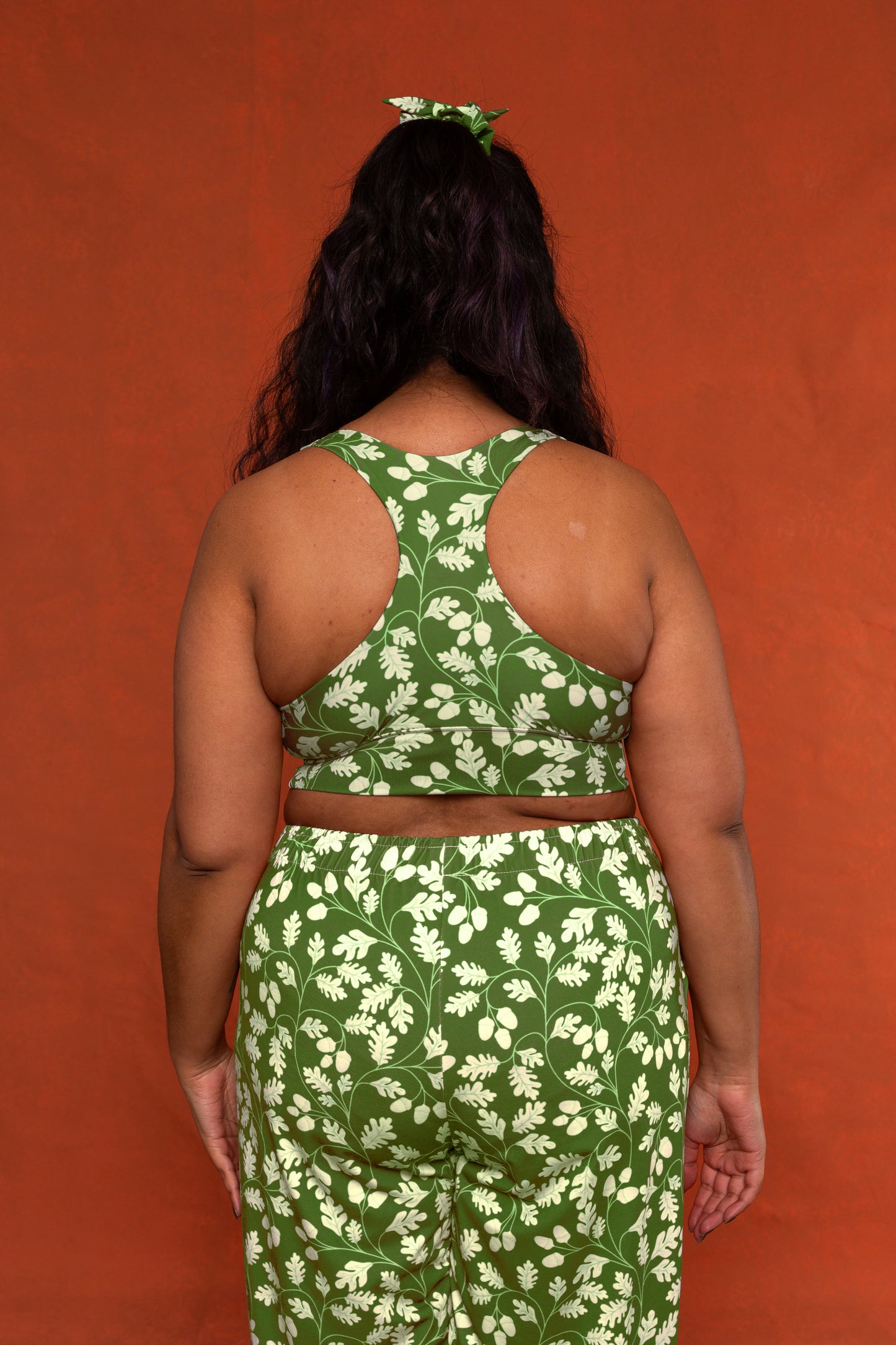 Autumn Leaf Recycled Longline Sports Bra