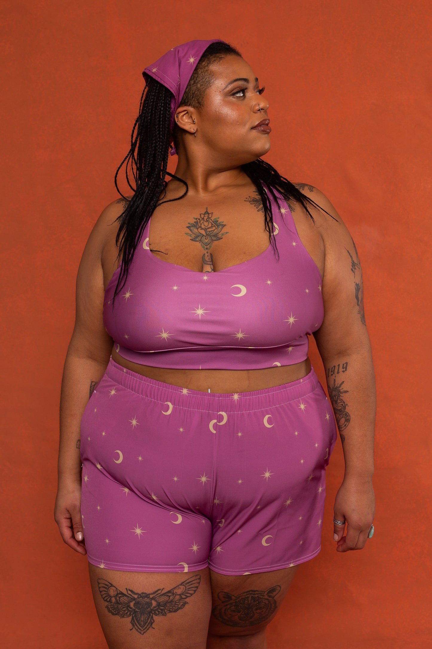 Lilac Celestial Print Shorts Bundle