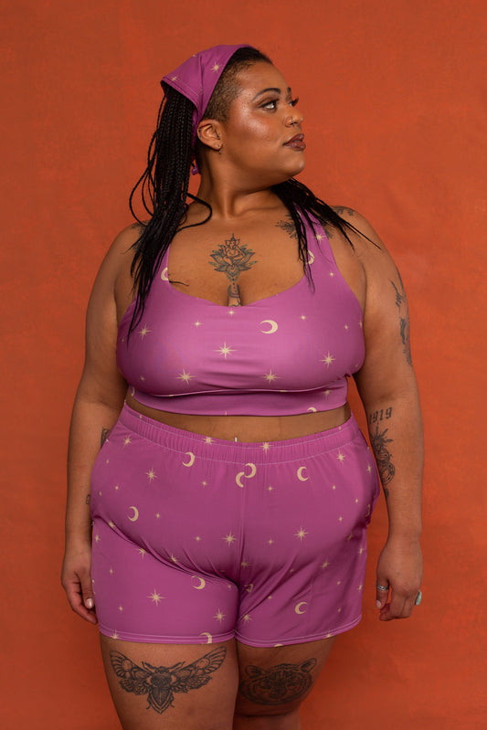 Lilac Celestial Print Shorts Bundle