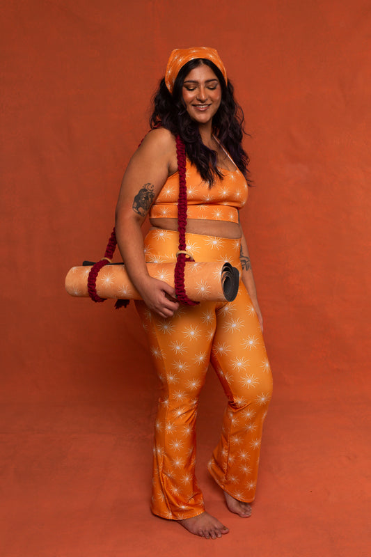 Sun Print Recycled Flare Leggings