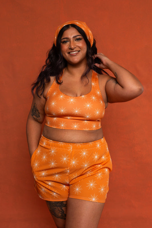Sun Print Recycled Shorts