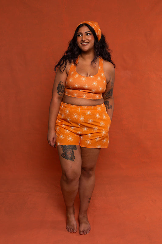 Orange Sun Print Shorts Bundle