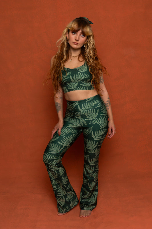 Fern Print Flared Leggings Bundle