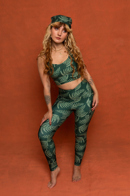 Fern Print Crossover Leggings Bundle