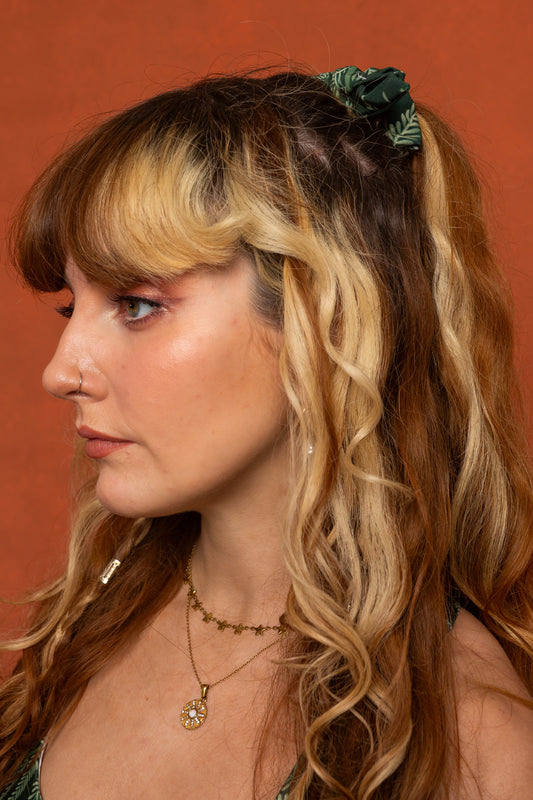 Fern Print Recycled Scrunchie