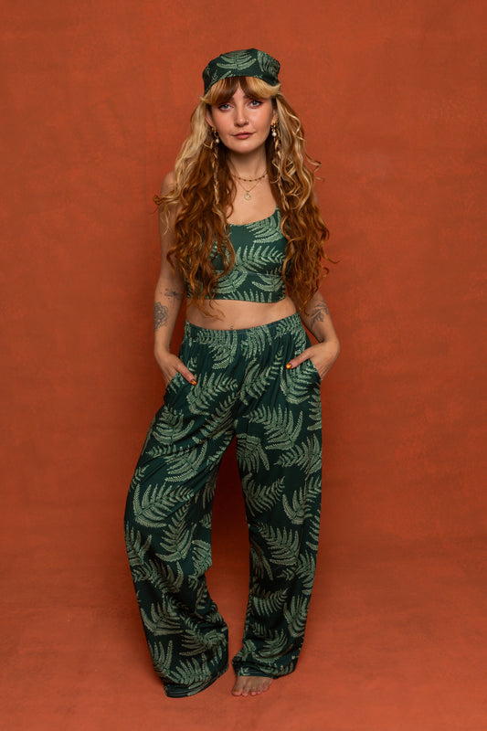 Fern Print Wide Leg Pants Bundle