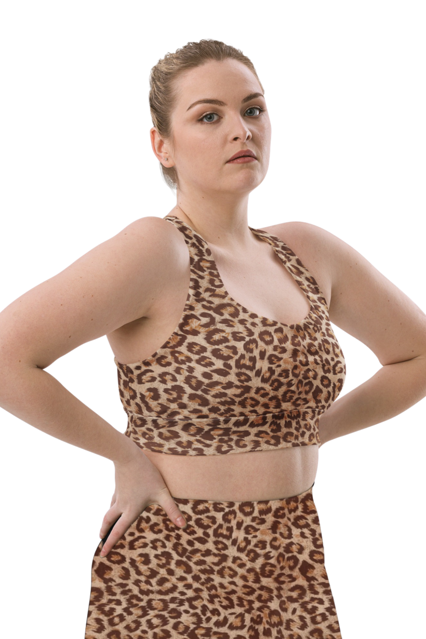 Leopard Longline Sports Bra