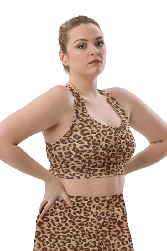 Leopard Longline Sports Bra