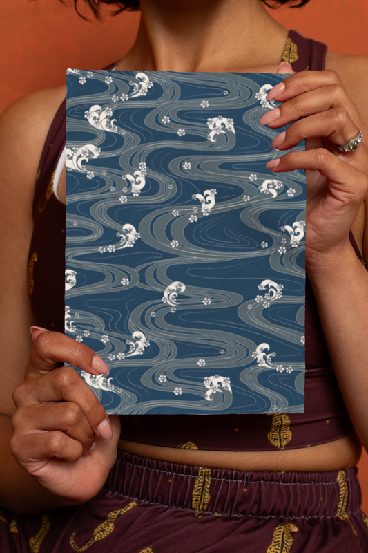 Waves Print Yoga / Mindfulness Journal