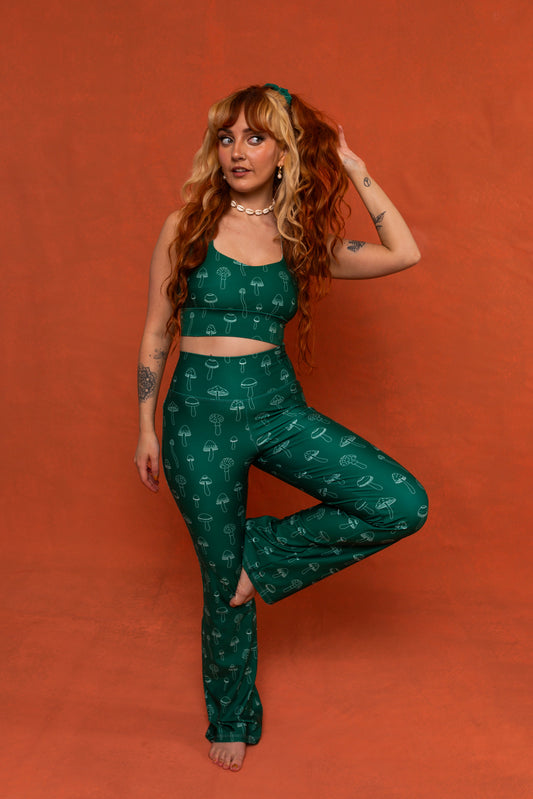 Mushroom Recycled Flare Leggings