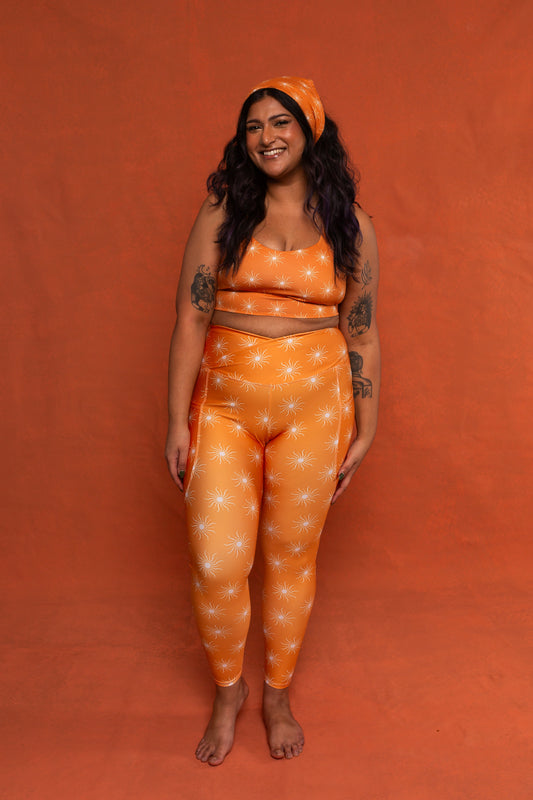 Sun Print Crossover Recycled Leggings