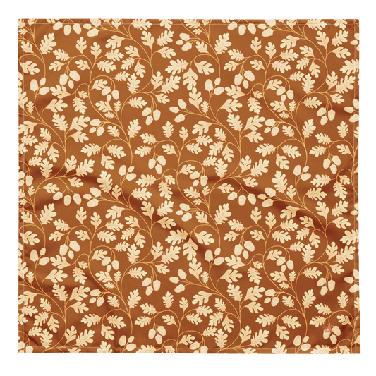 Autumn Leaf Print Recycled Bandana