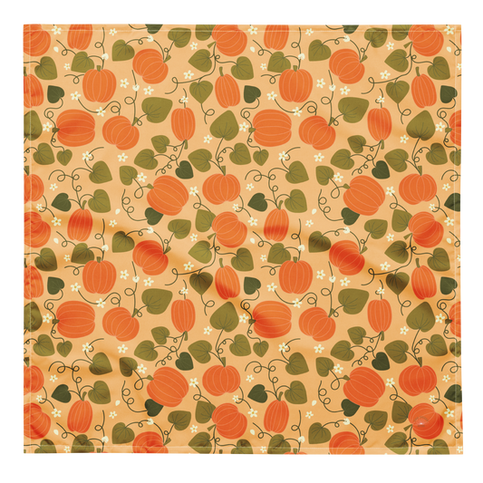 Pumpkin Print Recycled Bandana