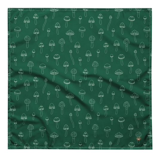 Mushroom Print Recycled Bandana