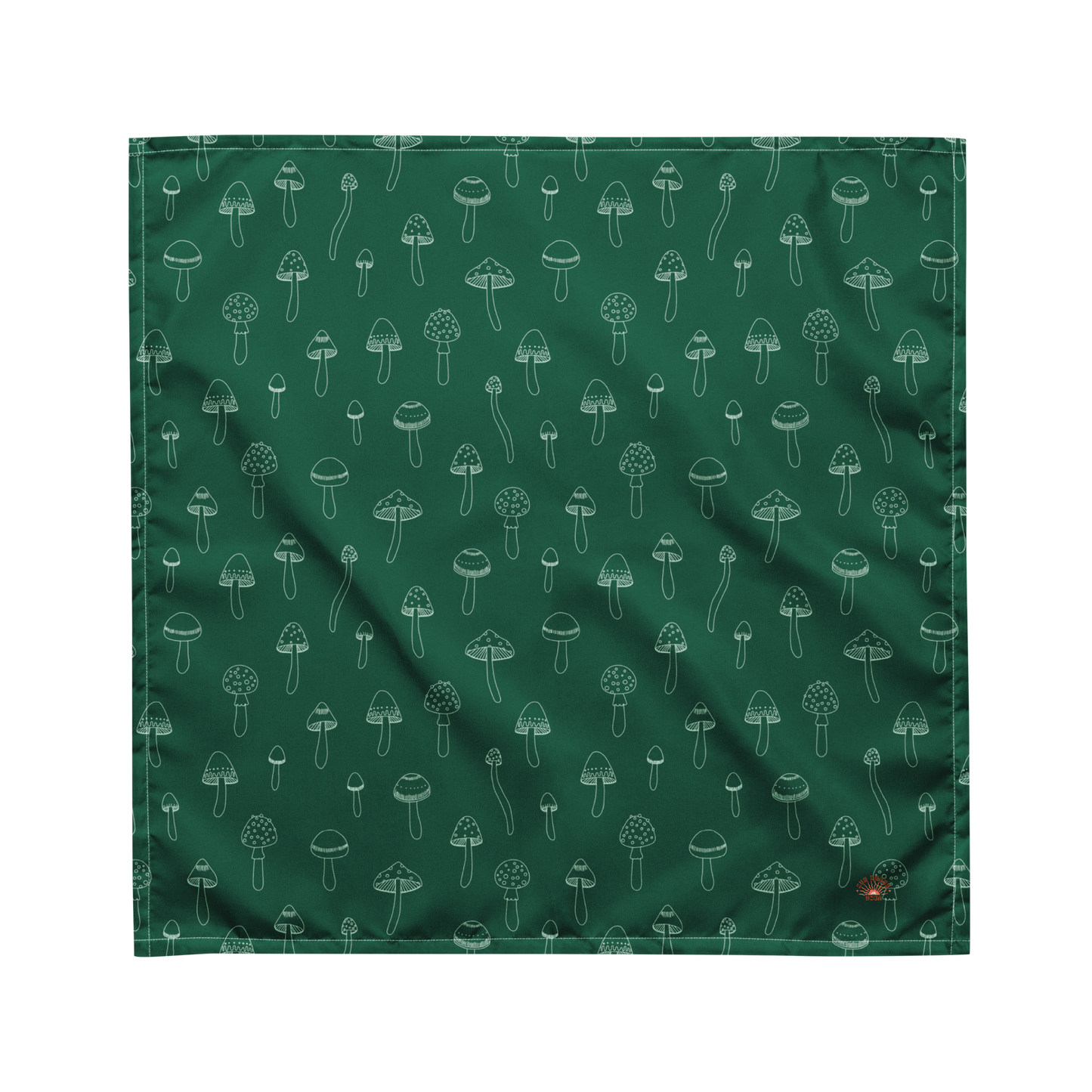 Mushroom Print Recycled Bandana