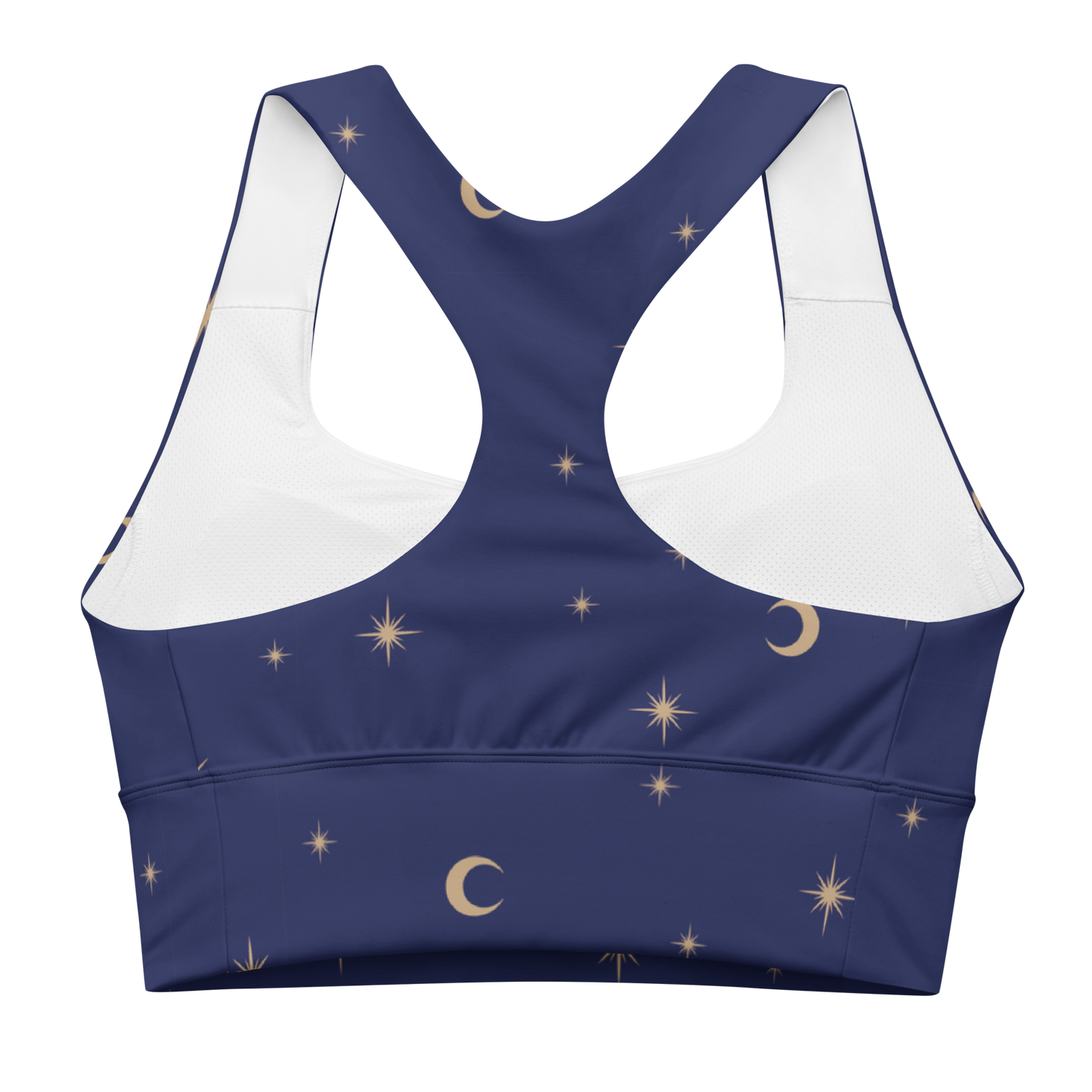 Celestial Print (Navy) Longline Sports Bra