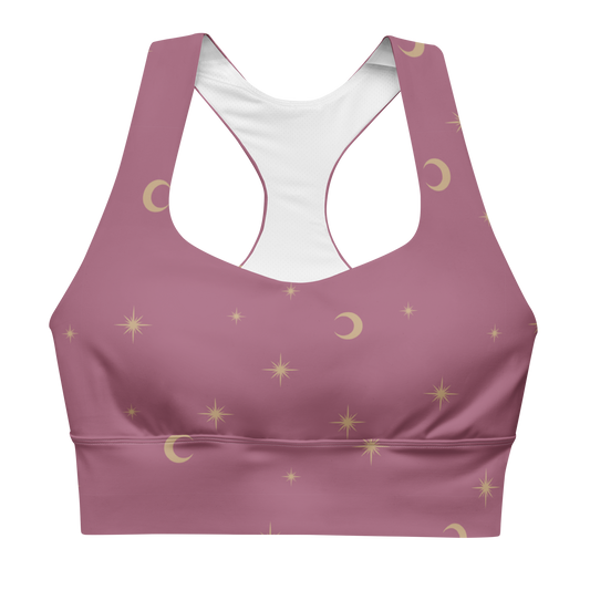 Celestial Print Longline Sports Bra