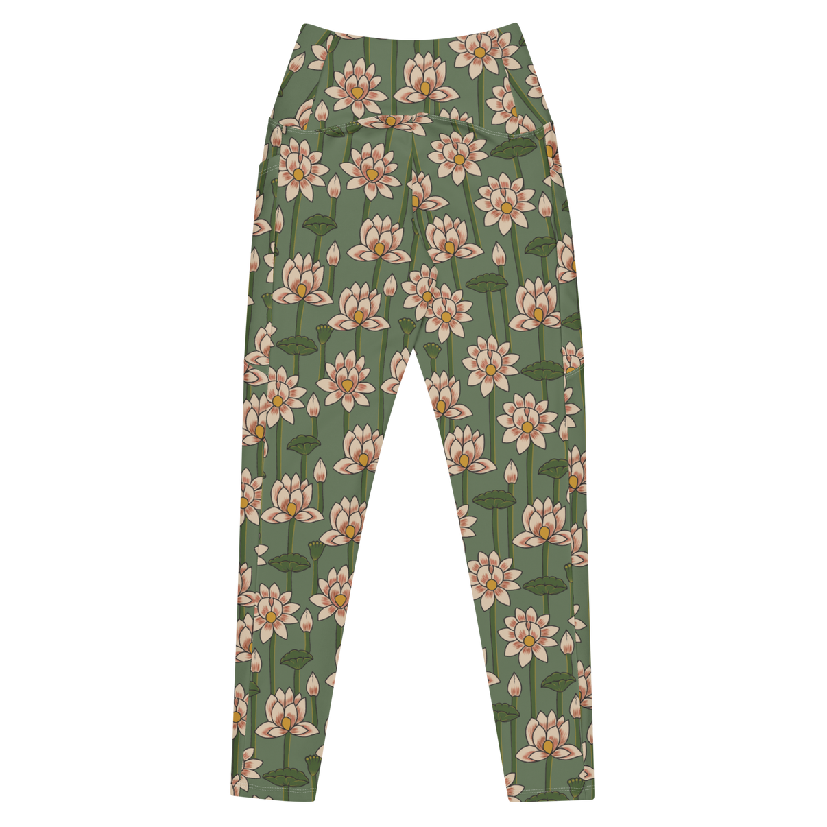 Lotus Print Crossover Recycled Leggings – Sun Bunny Yoga