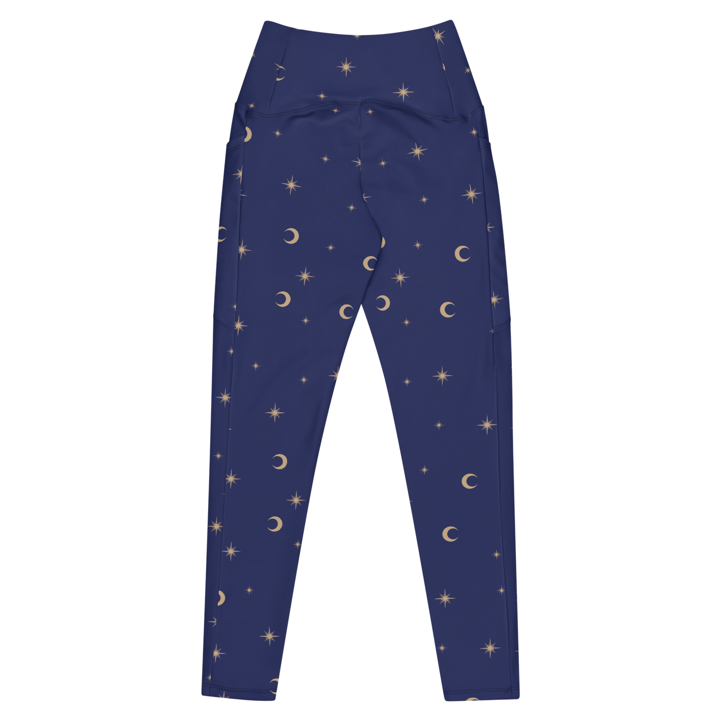 Celestial Print (Navy) Crossover Recycled Leggings