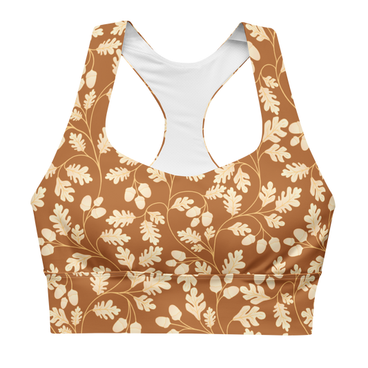 Autumn Leaf Longline Sports Bra