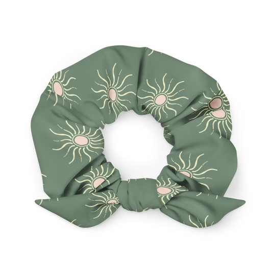 Sun Print (Sage) Recycled Scrunchie