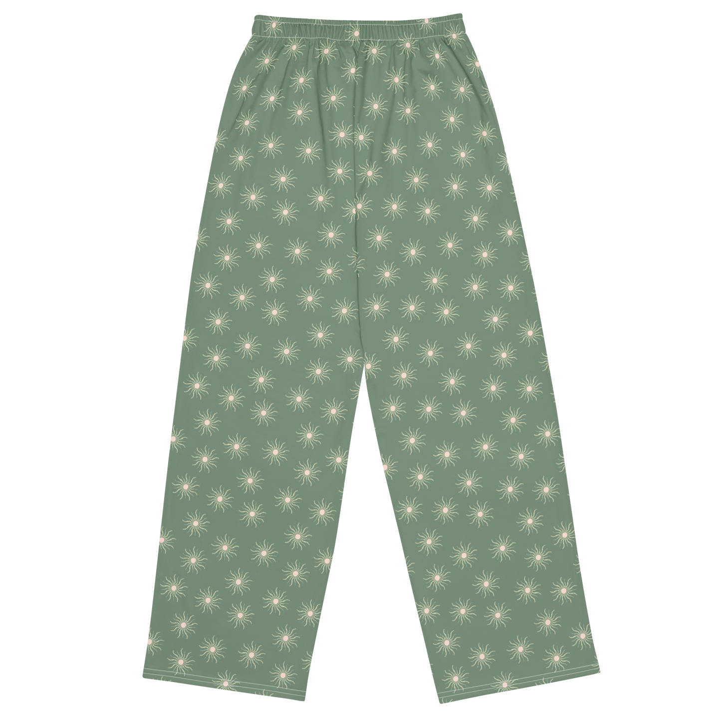 Sun Print (Sage) Wide Leg Trousers