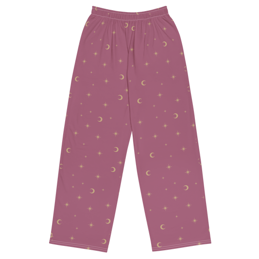 Celestial Print Wide Leg Trousers