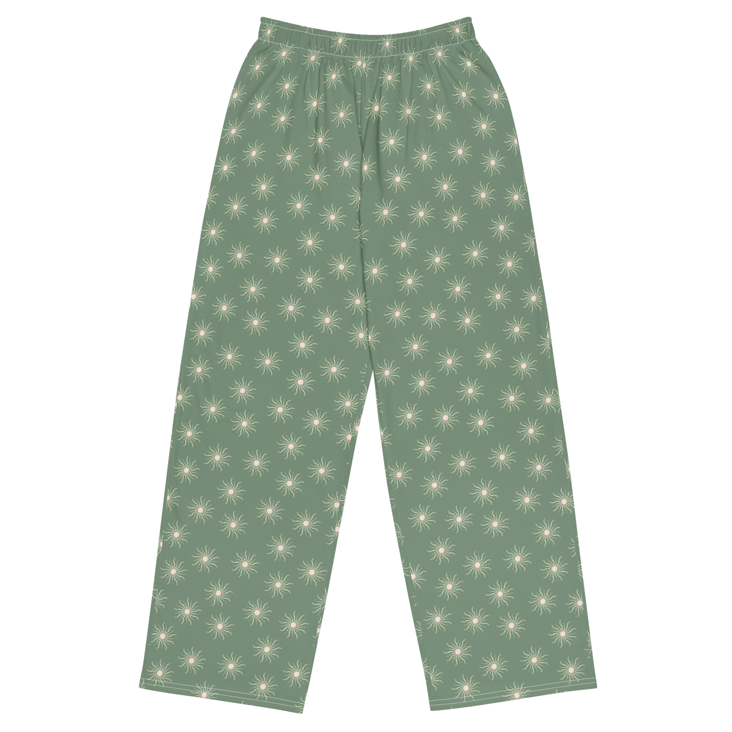 Sun Print (Sage) Wide Leg Trousers