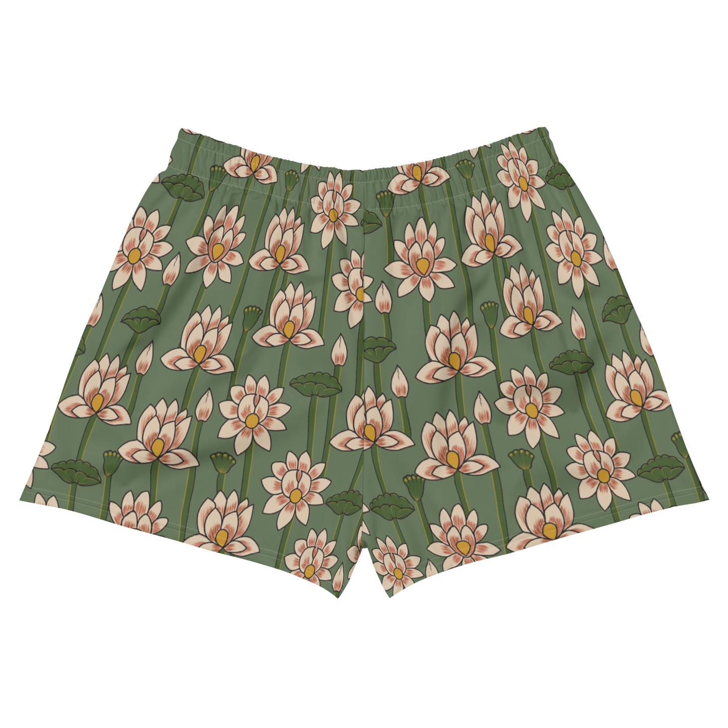 Lotus Print Recycled Shorts