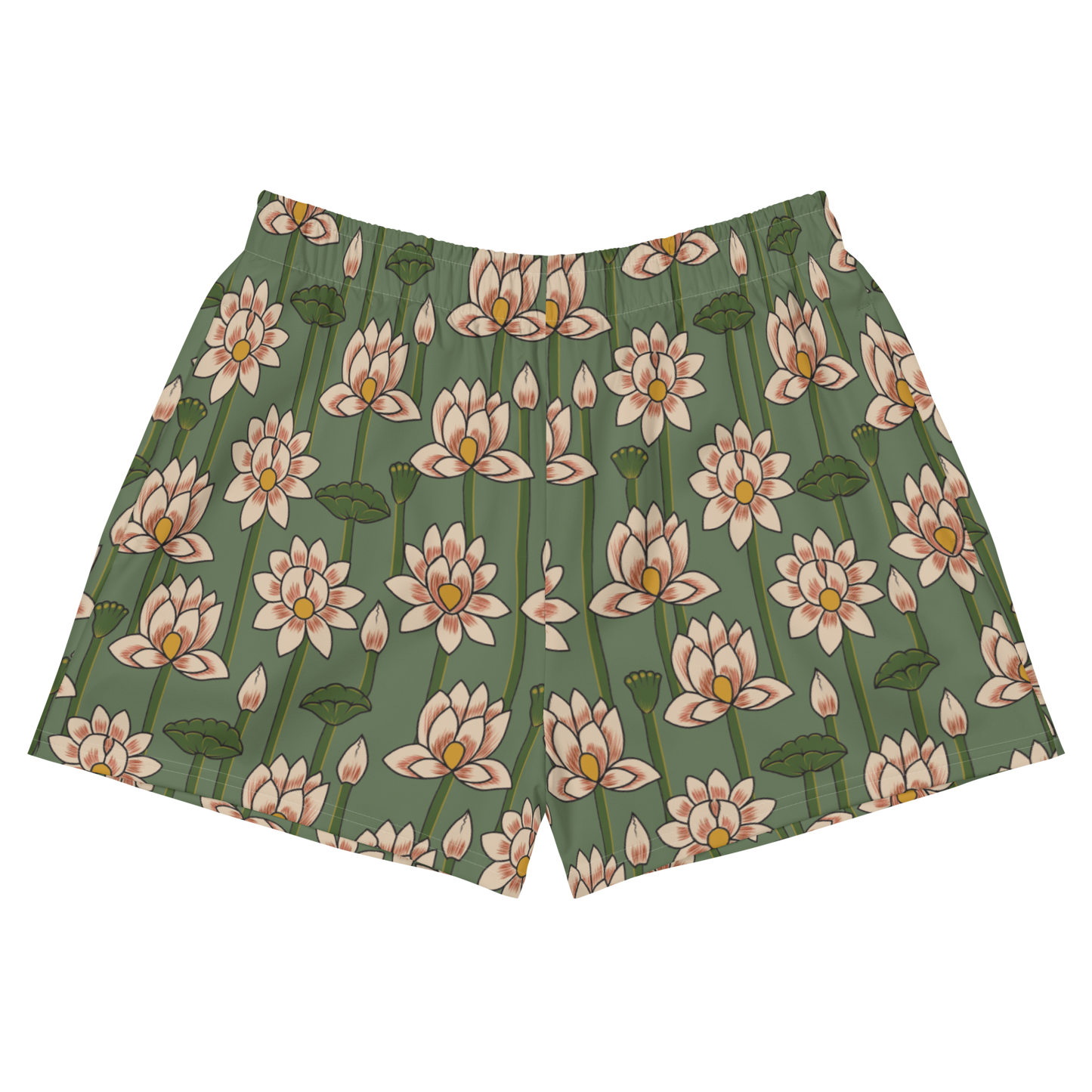 Lotus Print Recycled Shorts