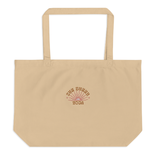 Large Organic Cotton Embroidered Tote Bag